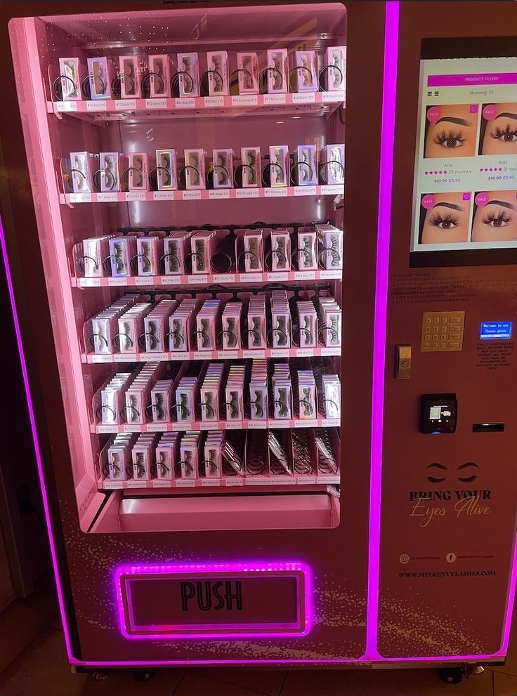 Zhongda custom nail salon beauty nail polish vending machine eyelash hair vending machine