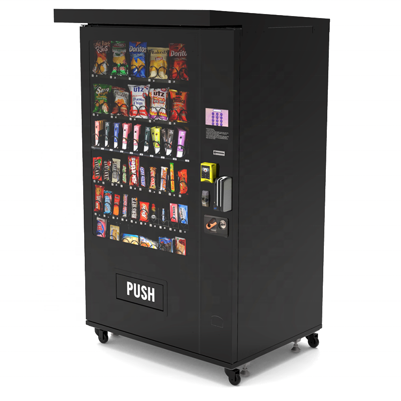 Outdoor self-service drink snack cake chocolate cooling system vending machine with touch screen