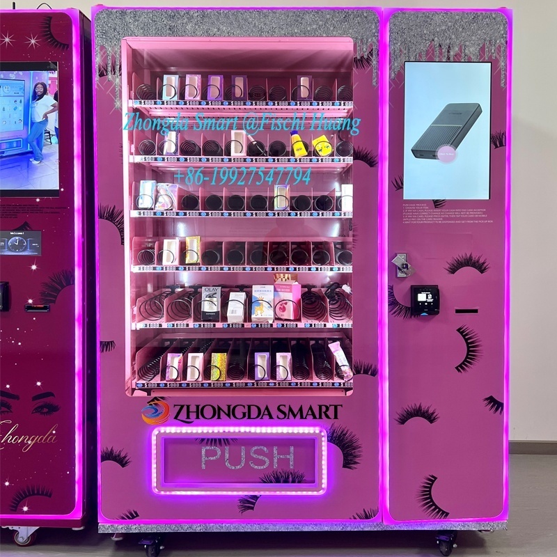 Zhongda New Style design smart vending machines sale eyelashes, hair, press on nail clothes vending machine