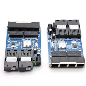 10/100/1000M placa metro fibra Switch Ethernet Fiber Switch Optic Converter 20KM 2 Fiber 4 RJ45 Gigabit PCBA Board