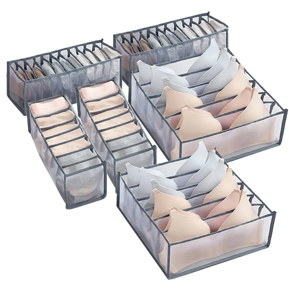 Home compartment organizing storage box drawer put bra socks clothes storage box foldable drawer storage box