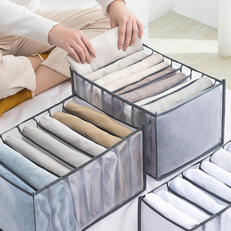 Home compartment organizing storage box drawer put bra socks clothes storage box foldable drawer storage box