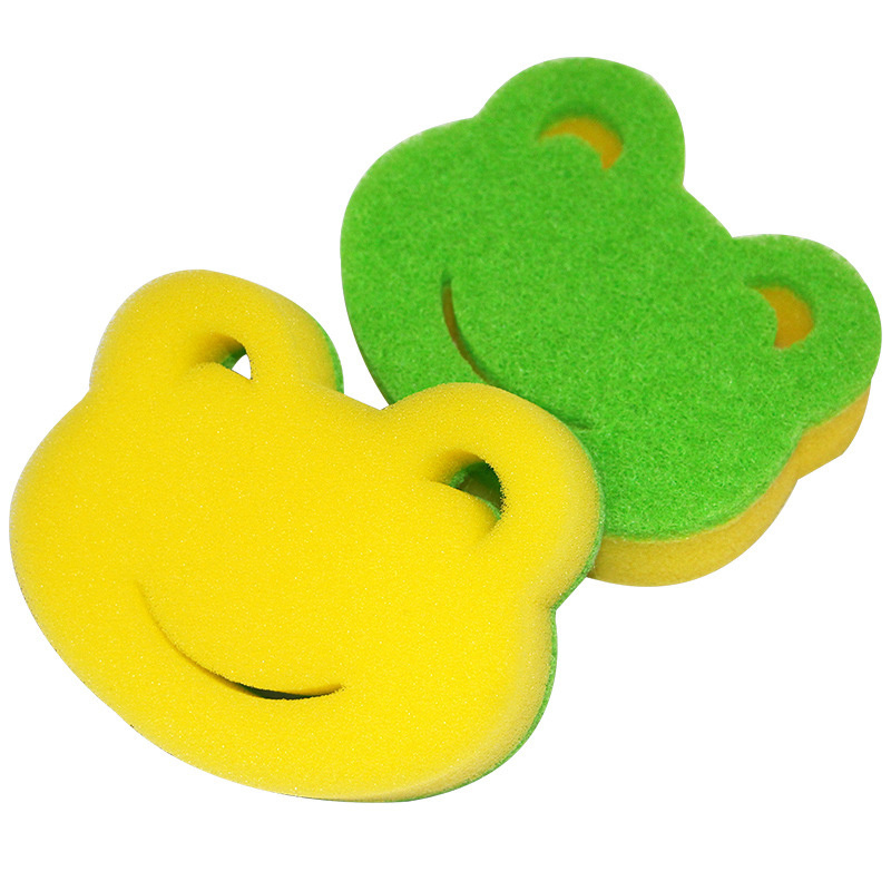 Frog composite magic sponge dishwashing block kitchen brush pots and pans brush bowl cleaning brush hundred cleaning cloth