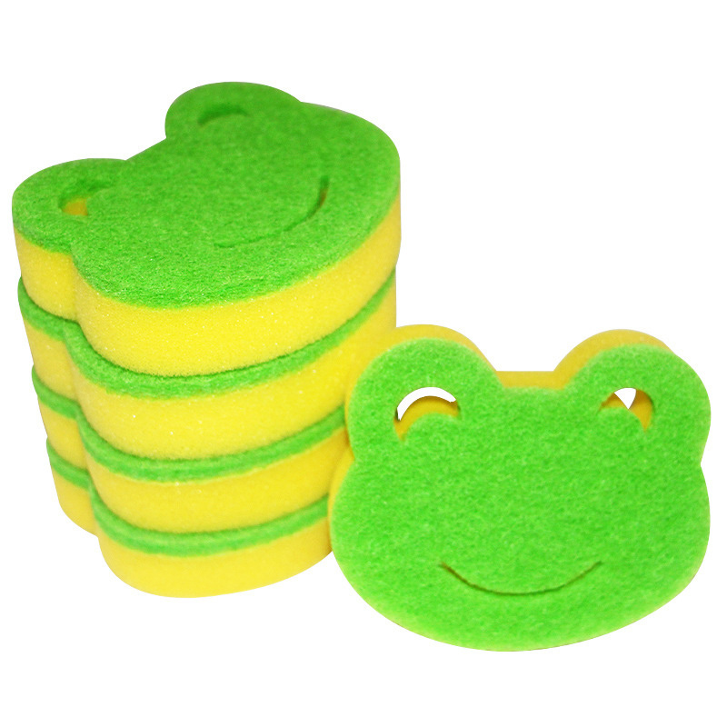 Frog composite magic sponge dishwashing block kitchen brush pots and pans brush bowl cleaning brush hundred cleaning cloth