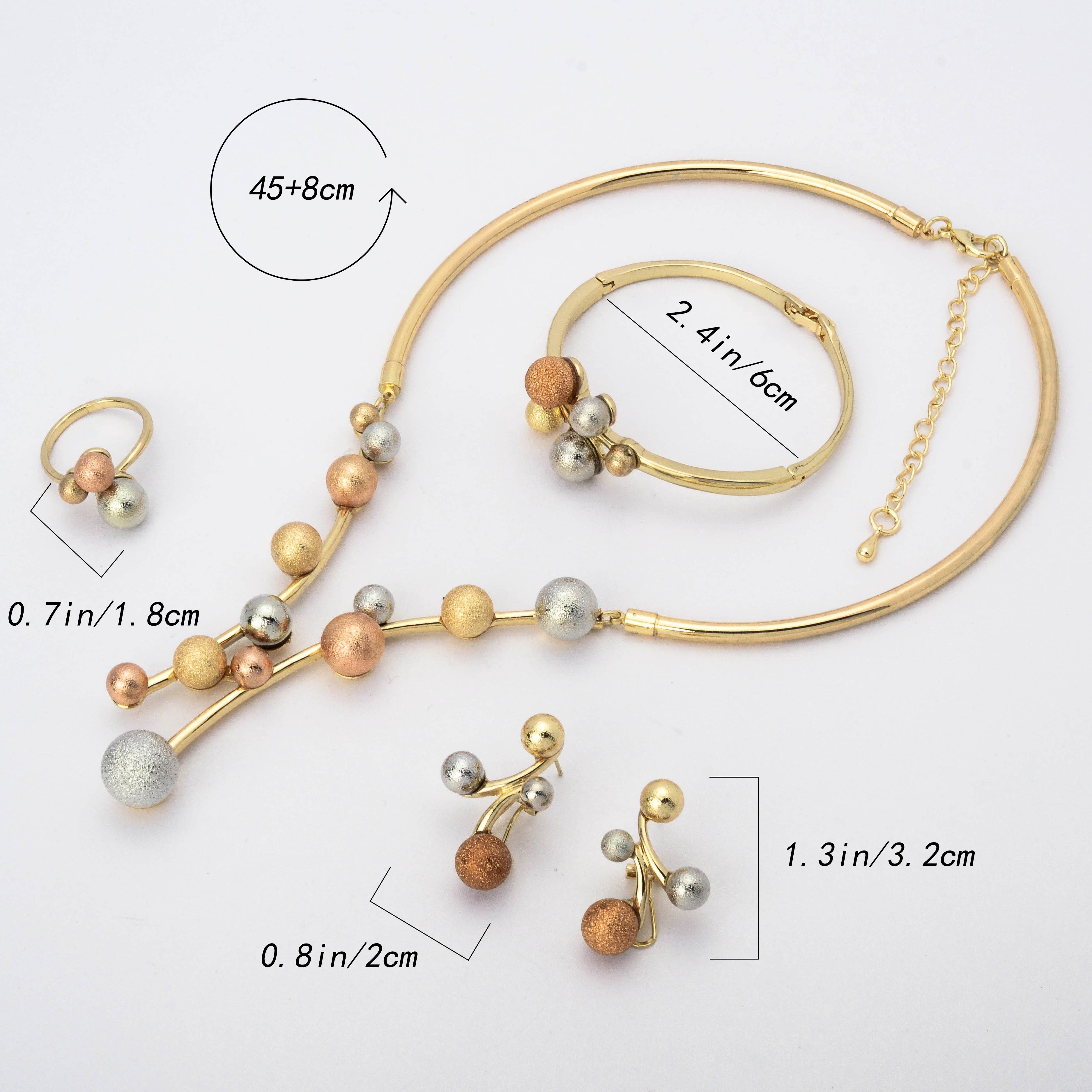 Custom Wholesale Jewellery Fashion Dubai Gold Plated Luxury Bridal Wedding Pearl Zircon Jewelry Set Women