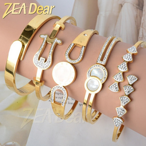 Fashion jewelry bijoux stainless steel bangle jewelry mixed assorted wrist lady bangle cheap random bangle 316l jewellery