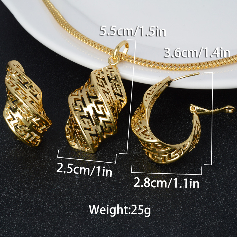 Wholesale Custom jewelry sets 18k gold plated italian gold plated jewelry set