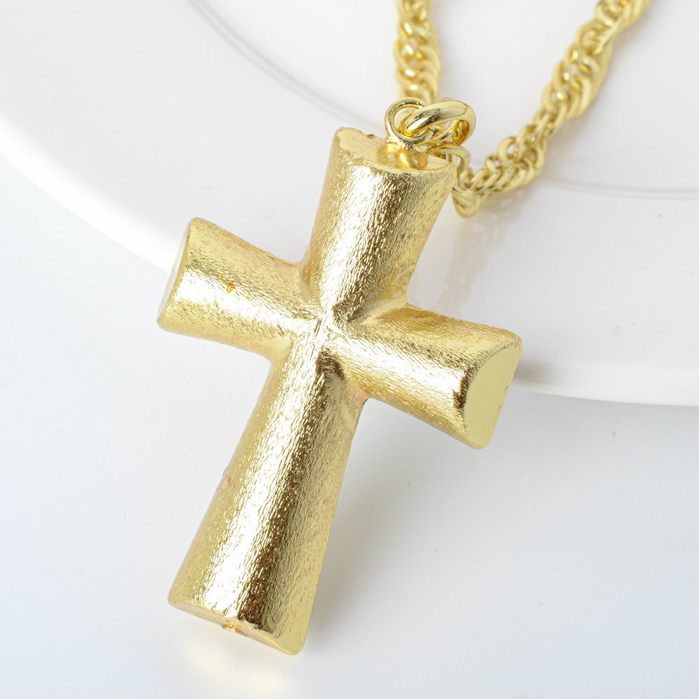 Christmas jesus big cross pendant chain necklace with pendant