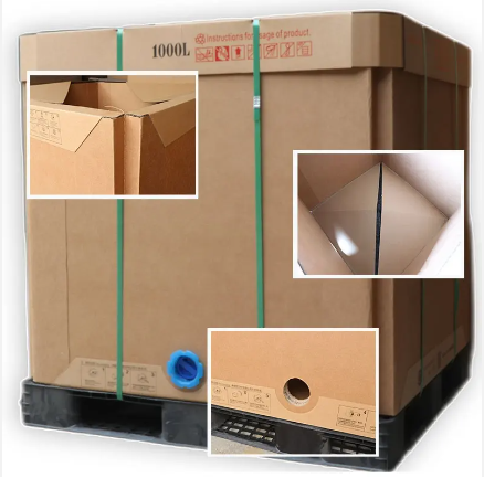 Rain water tank 1000L paper cardboard  customized collapsible food grade liquid packaging ibc container foldable ibc tank paper