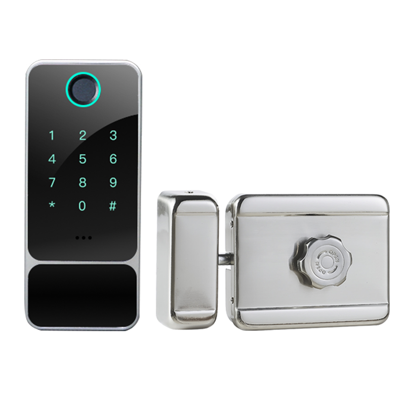 TTLock App Fingerprint Password NFC Card Unlock Waterproof Smart Latch Gate Electric Rim Lock