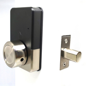 Smart Cylinder Lock  Di AI Satin Nickel Cerradura Digital Door Zinc Alloy Knob Deadbolt Latch Lock With Mechanical Key