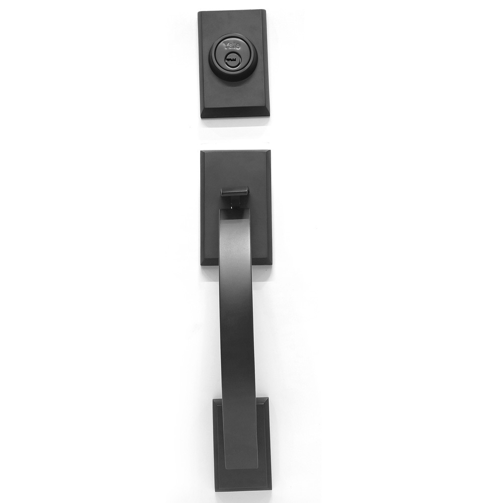 Matte Black  Handleset with Knob Handle Double Cyinder Front Door Entry Main Entrance Door Lock