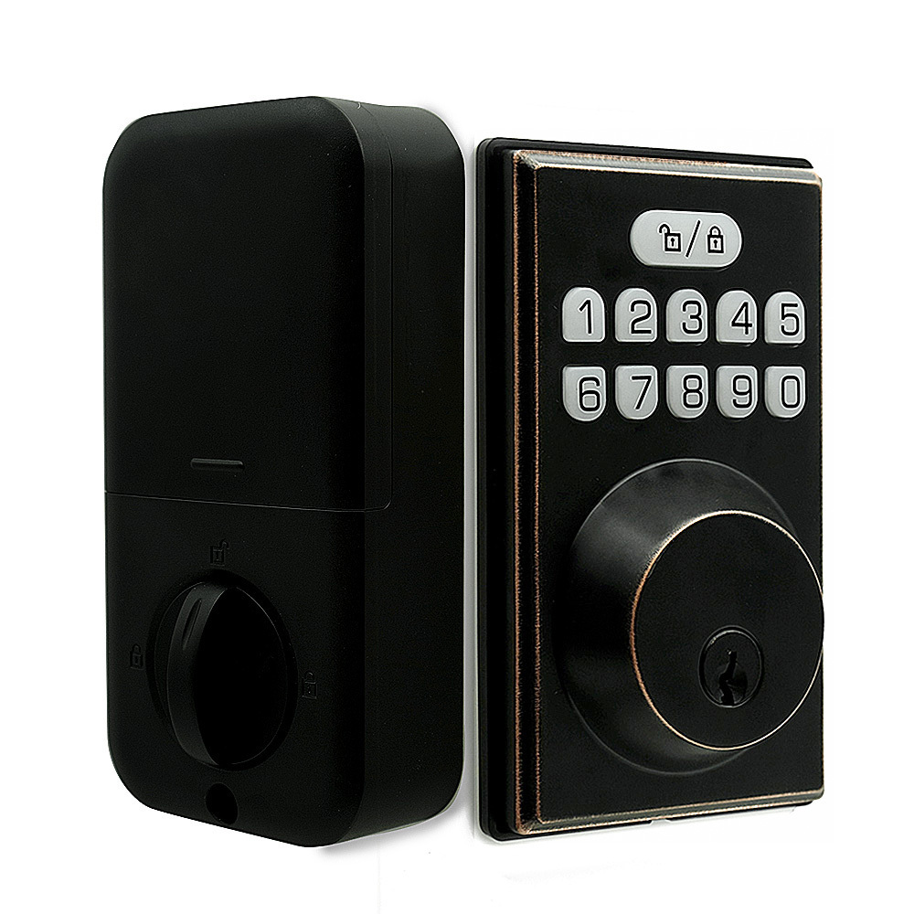 SN Password Lock Smart Deadbolt Thumbprint Door Deadbolt Portable Anti-Theft Keypad Lock for In-house