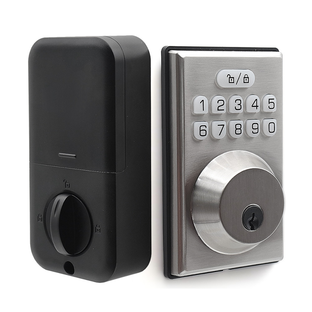 SN Password Lock Smart Deadbolt Thumbprint Door Deadbolt Portable Anti-Theft Keypad Lock for In-house