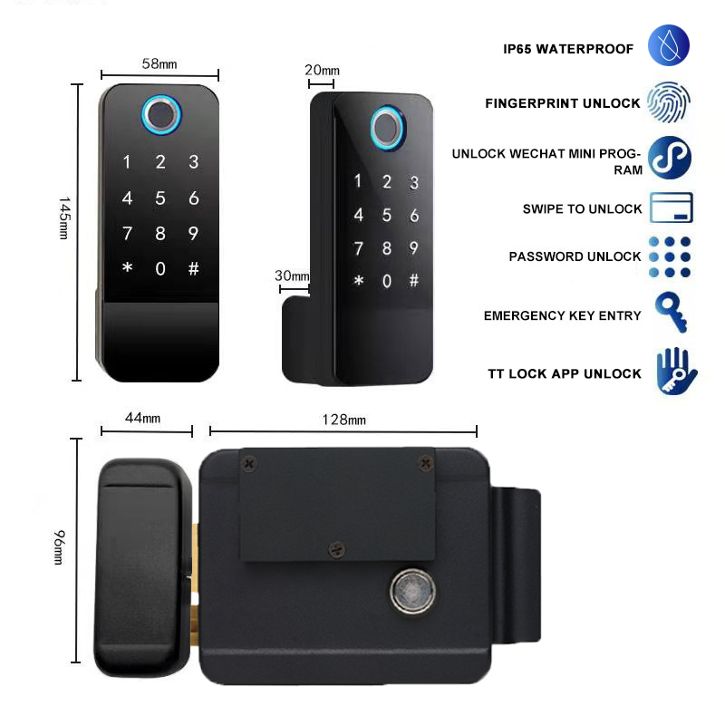 Keyless TTLOCK APP Hidden Safe Electronic RFID Card Smart Gate Lock For Furniture