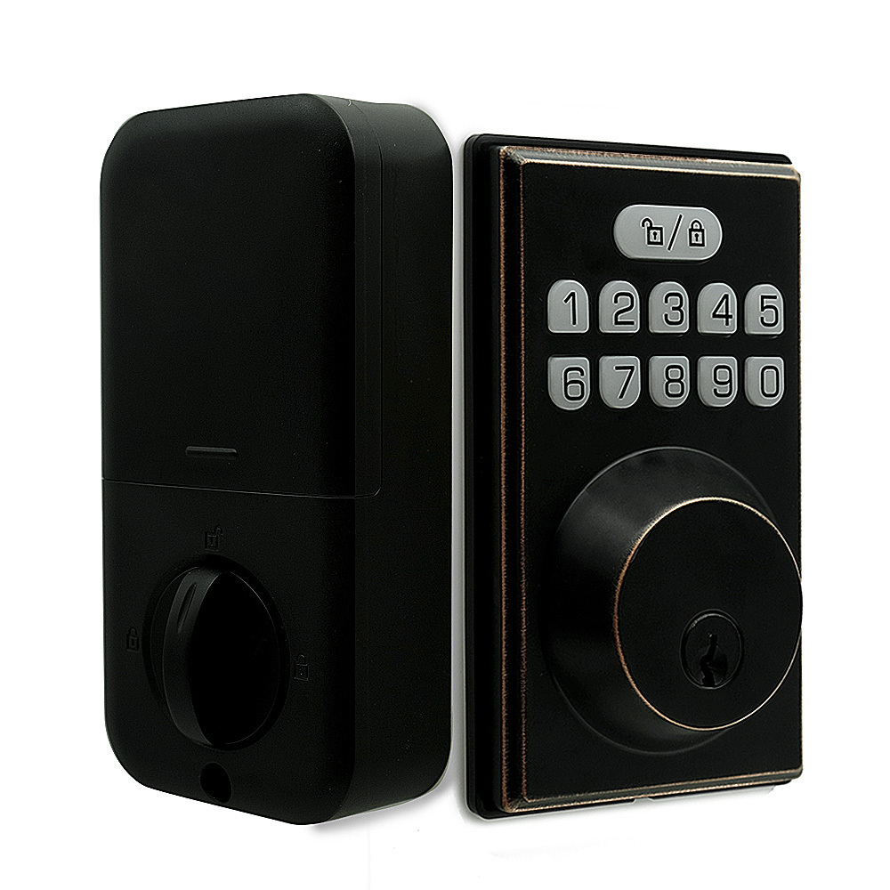 SN Password Lock Smart Deadbolt Thumbprint Door Deadbolt Portable Anti-Theft Keypad Lock for In-house