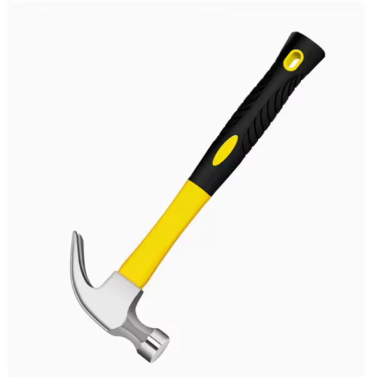 ZY wholesale best quality 16oz claw hammer with fiberglass handle popular martillo