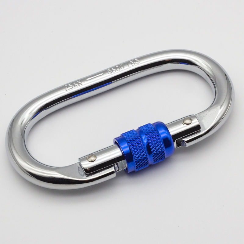 Carabiners D Ring Keychain Clip D Shape Buckle Clips Keychain Spring Snap Hook Clip Mini Lock  Hooks Carabiner Knife