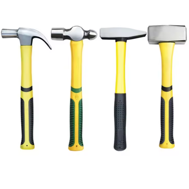 ZY wholesale best quality 16oz claw hammer with fiberglass handle popular martillo