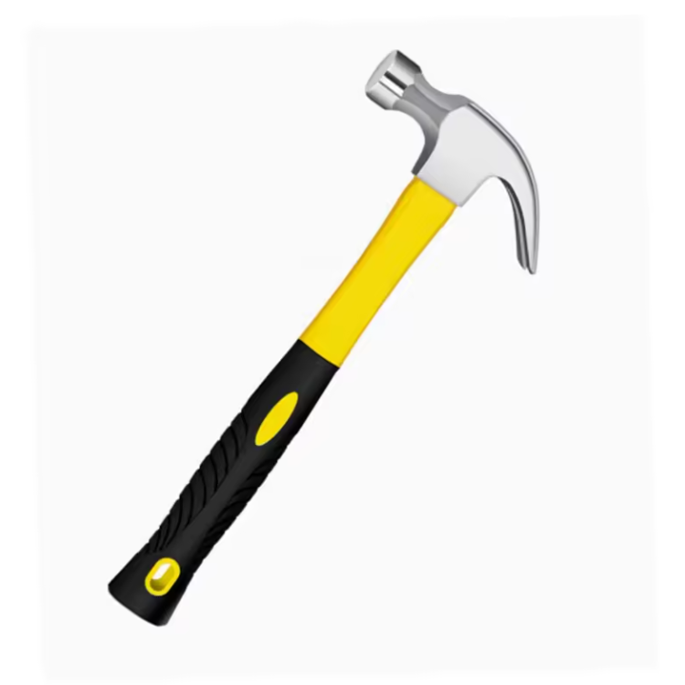 ZY wholesale best quality 16oz claw hammer with fiberglass handle popular martillo