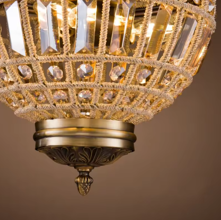 Zeal Lighting Custom style fixtures lighting beaded gold ceiling led luxury modern crystal chandeliers