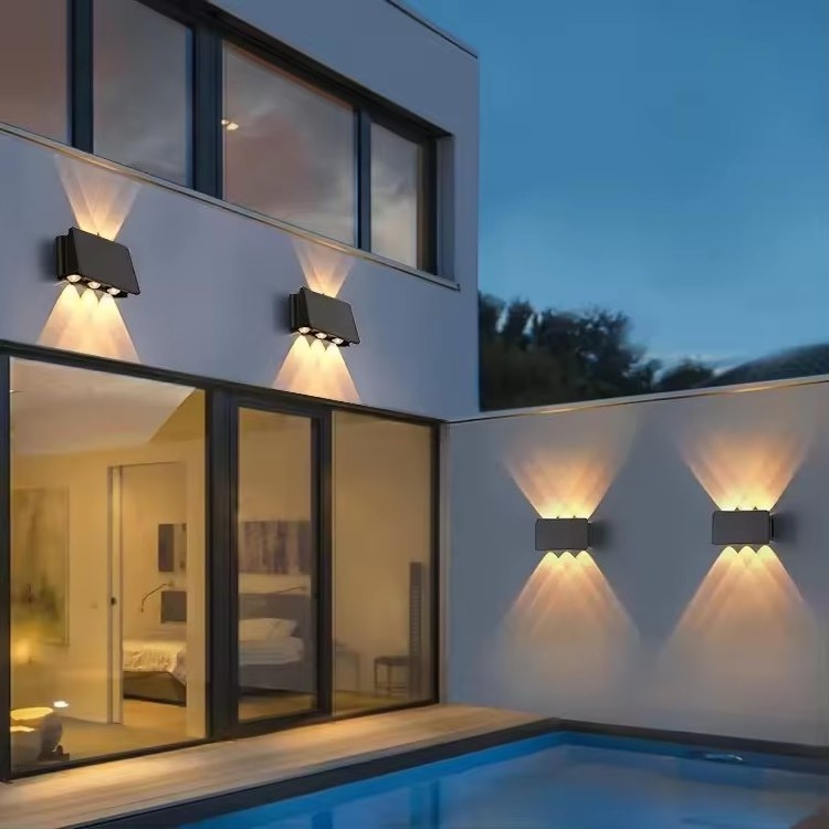 Modern Wall Sconce Wall-mounted Led Stair Step Light Indoor outdoor waterproof Rectangle wall garden lamp