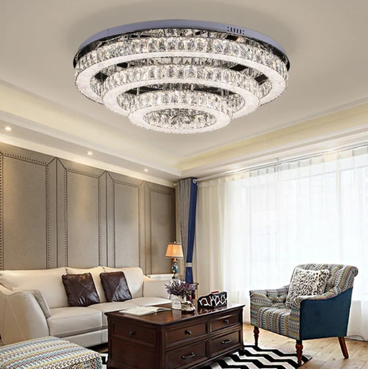 Zeal Lighting Modern Led Ceiling Light Flush Mount, Crystal Led Ceiling Lamp For Home Hotel