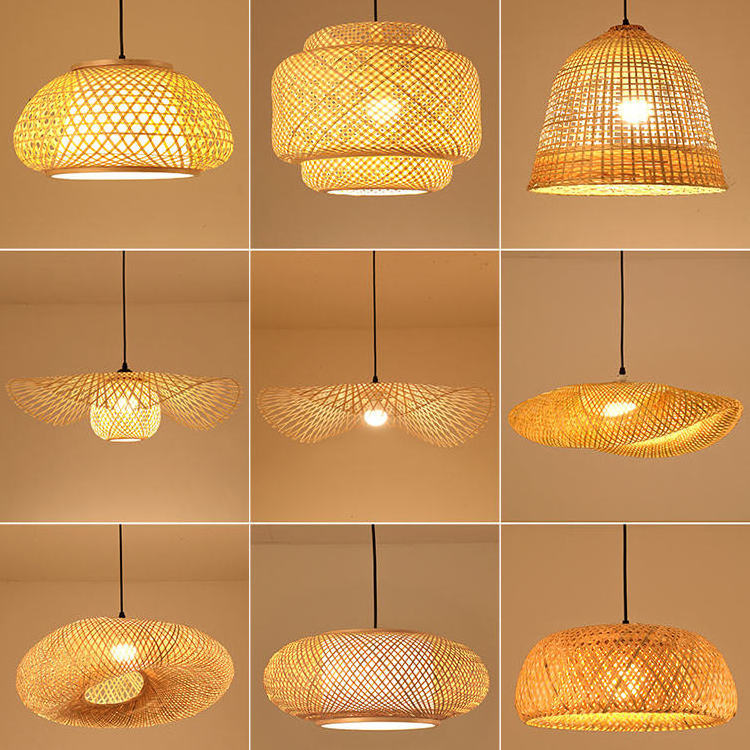 natural bamboo patio lights bamboo and rattan night light art chandelier led bamboo pendant light