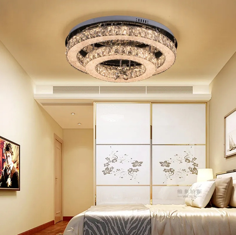 Zeal Lighting Modern Led Ceiling Light Flush Mount, Crystal Led Ceiling Lamp For Home Hotel