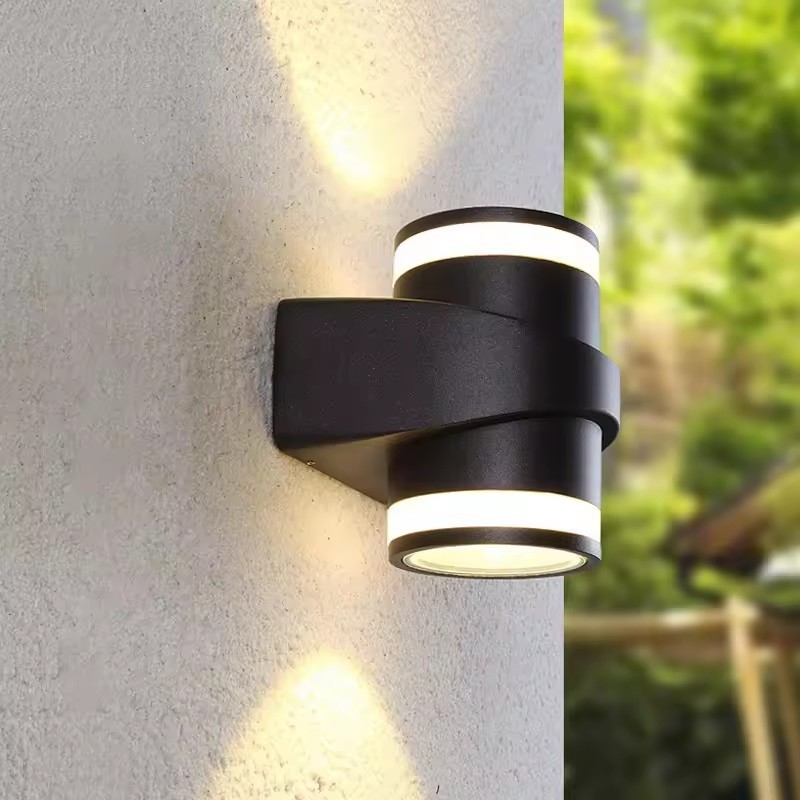 Modern Aluminum Garden Decorative Black Wall Sconce Lamp Waterproof Led Outdoor Wall Light