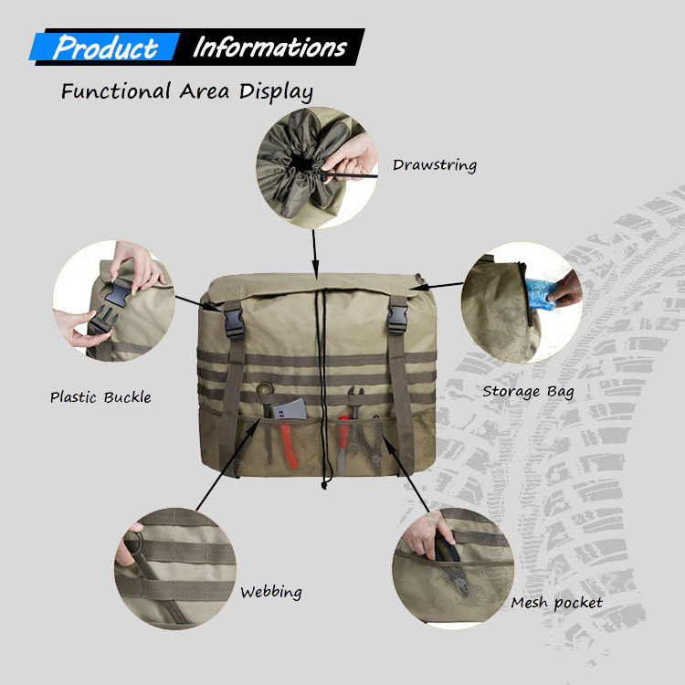 ZEAL 4x4 Off-Road Large Capacity Waterproof Outdoor Spare Tire Trash Rubbish Bag Storage Spare Wheel Bag