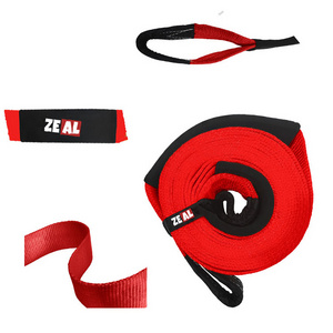 ZEAL Custom LOGO 4" Recovery Car Truck Trailer Kinetic Tow Rope Snatch Towing Hook Straps