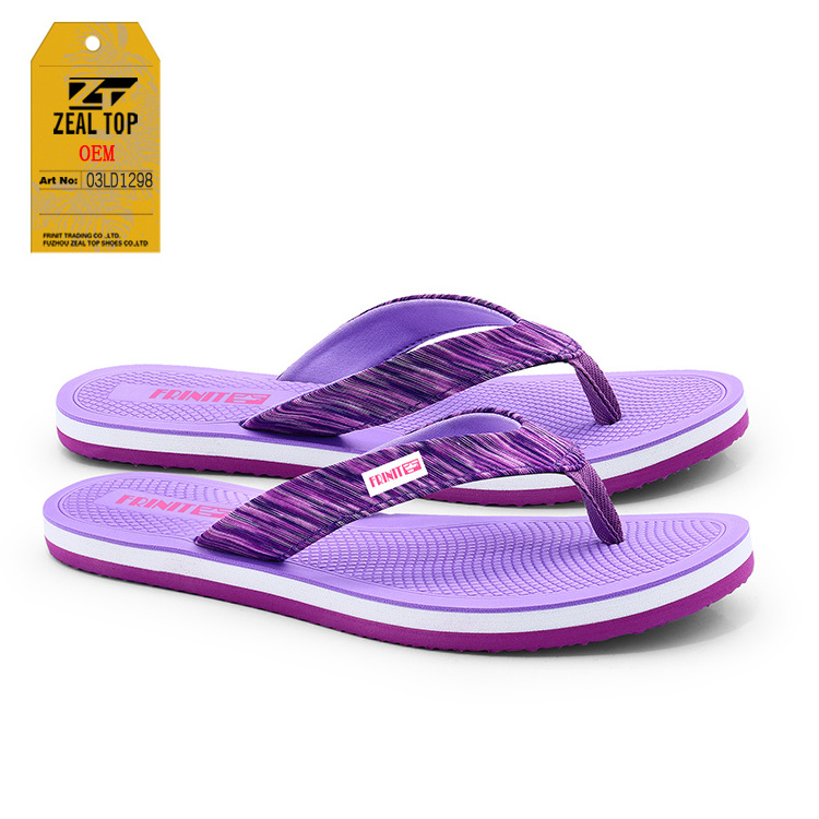 leisure outdoor Rainbow color women soft slide slipper custom beach wedge flipflops outside flip flops for women