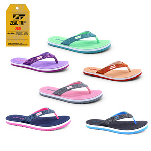 leisure outdoor Rainbow color women soft slide slipper custom beach wedge flipflops outside flip flops for women