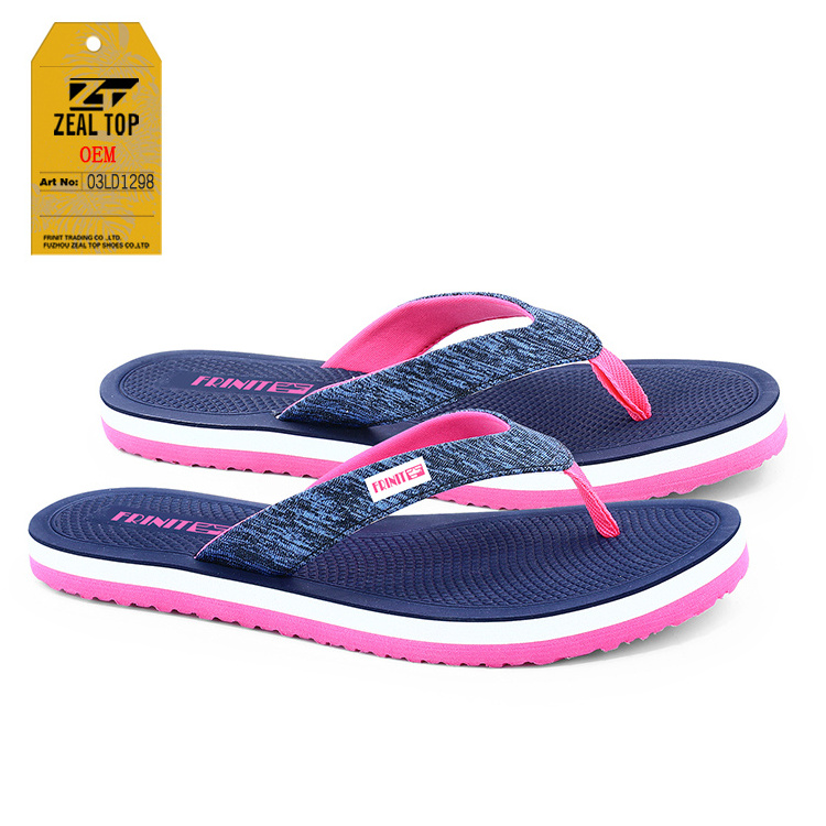 leisure outdoor Rainbow color women soft slide slipper custom beach wedge flipflops outside flip flops for women