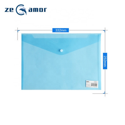 Zeamor A4 Size Logo Customized Design Plastic Blue Clear Paper File Covers Folder