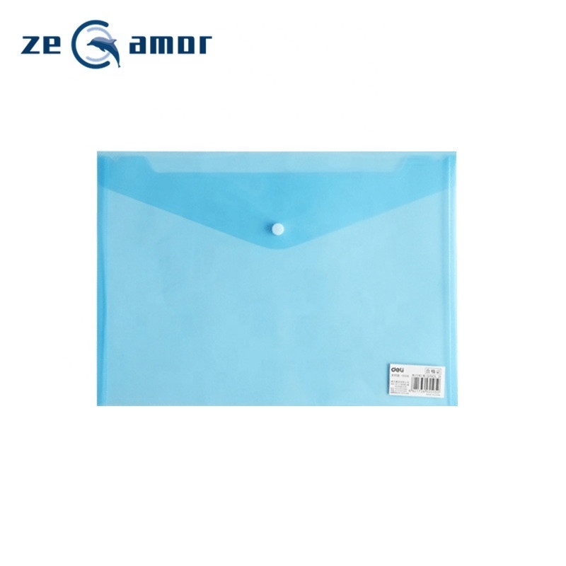 Zeamor A4 Size Logo Customized Design Plastic Blue Clear Paper File Covers Folder