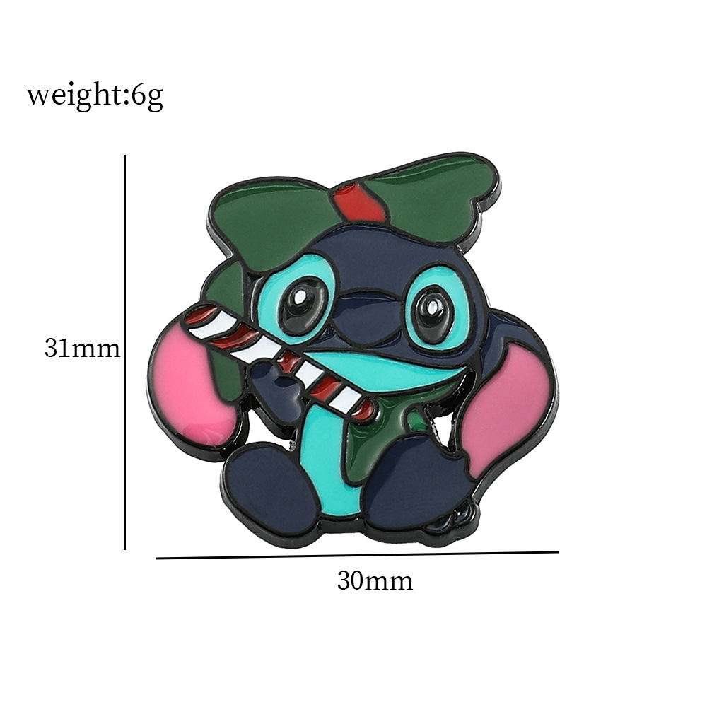 Cartoon Anime Brooch Wholesale Christmas Halloween Skull Paly Guitar Sti_tch Yoda Master Enamel Lapel Pin Badge