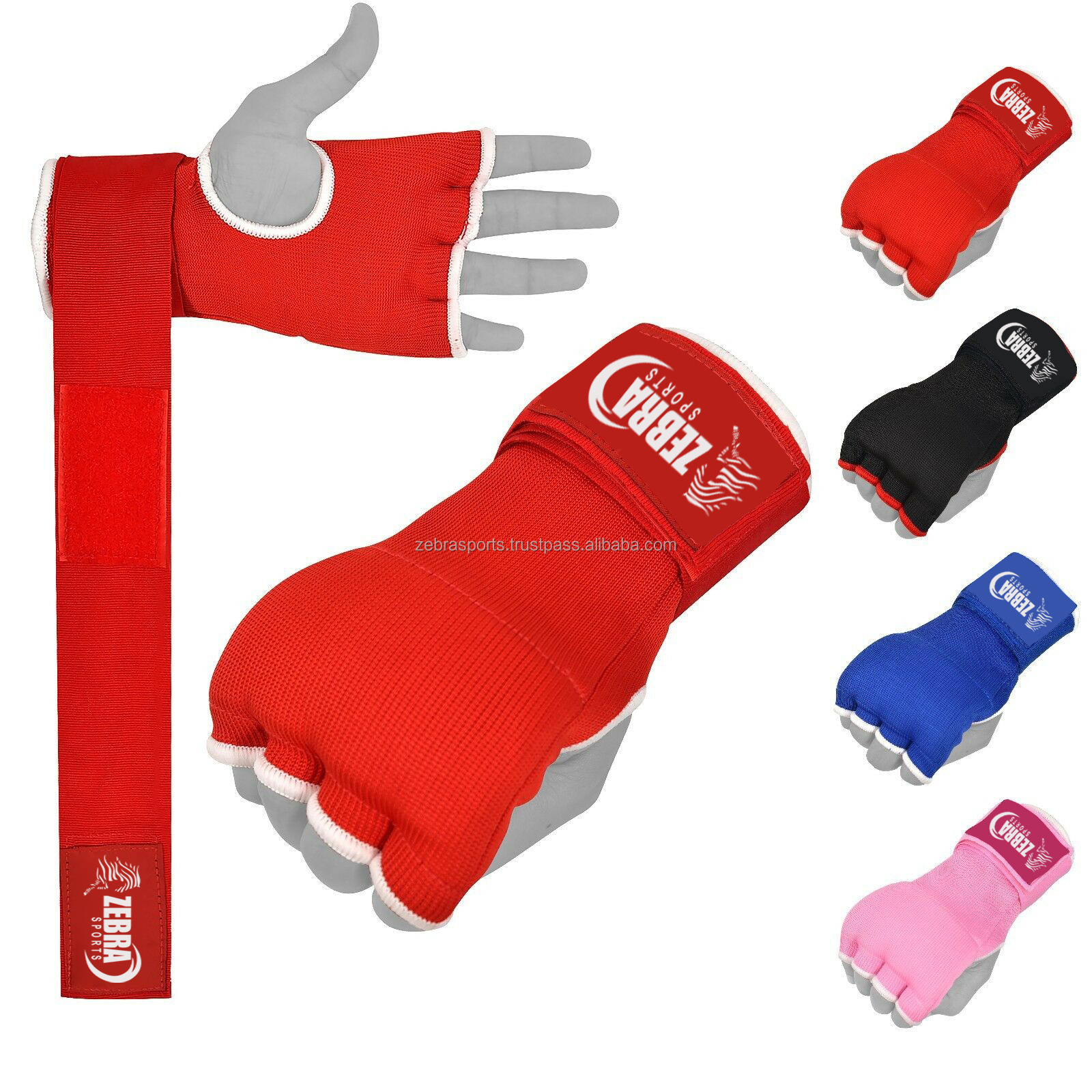 Custom Logo Fist Protector Boxing Gel Quick Elastic Padded Hand Wraps Bandages Inner Hand Gloves