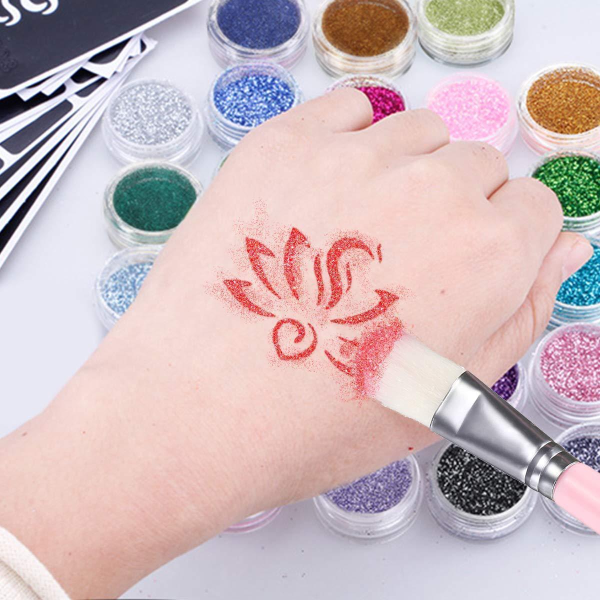 Glitter Tattoo Kits for Girls Unique Professional Glitter Tattoos Kids and Adults Temporary Tattoo Set