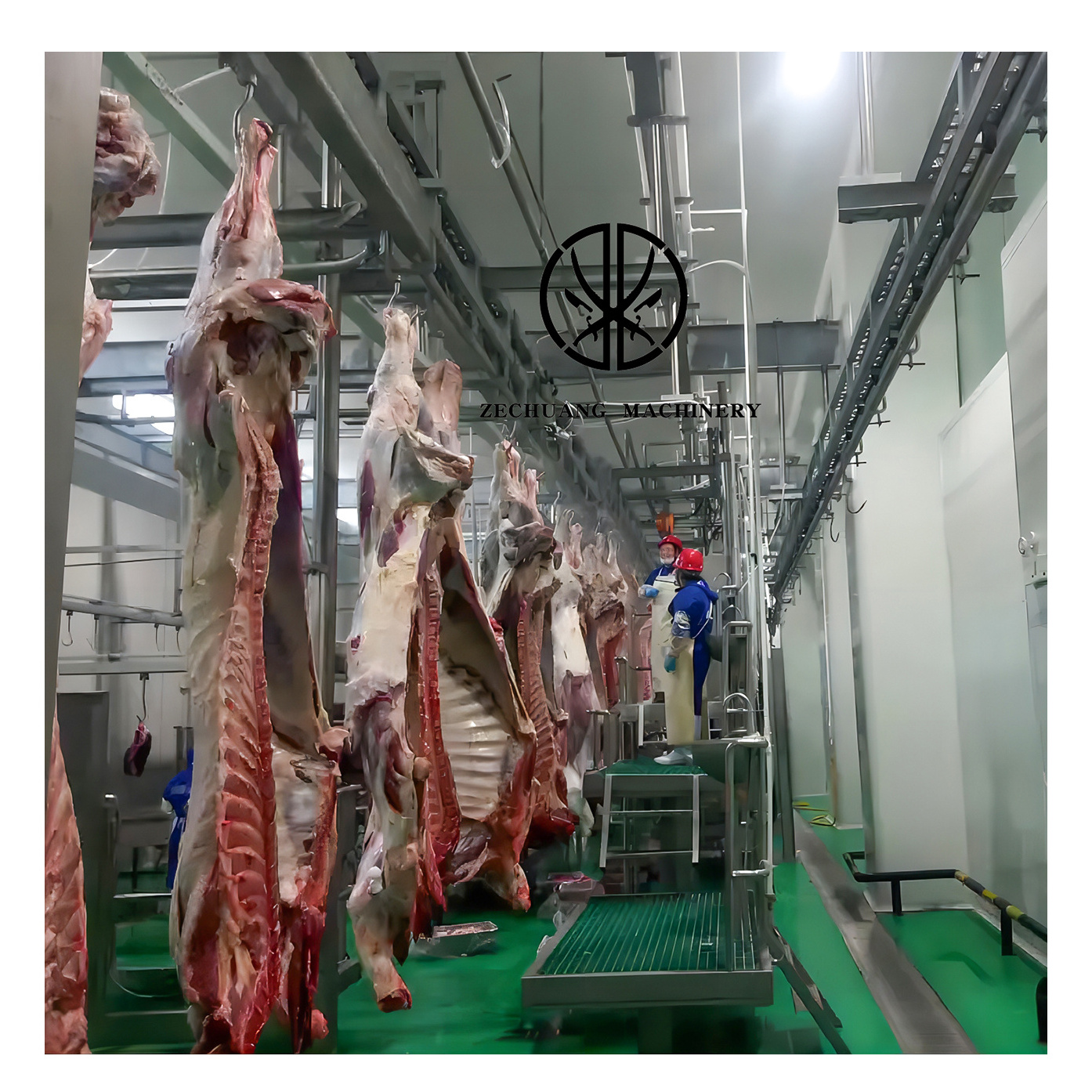 Professional Cattle Automatic Abattoir Equipment 50 - 100 Per Day Cow Slaughter Machine Bull Beef Meat Processing Machinery