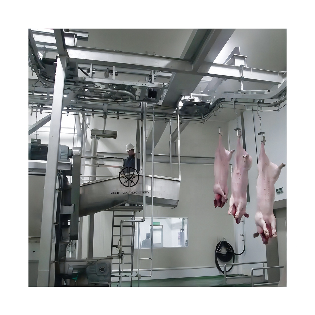 Large Slaughterhouse Assembly Line Equipment Pig Slaughterhouse Canal Type Scalding Tank Pork Abattoir Equipment