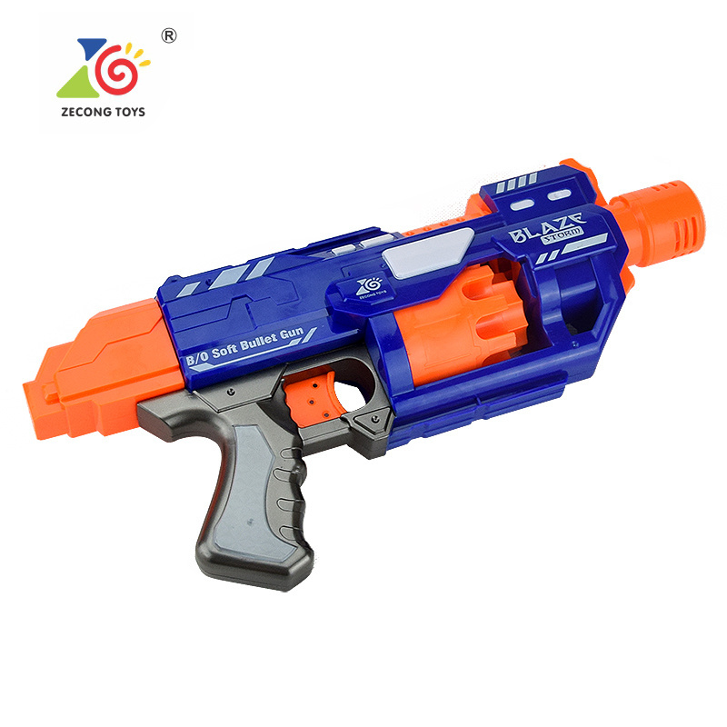 Ze cong super kids toy semi automatic soft bullet gun blaze storm