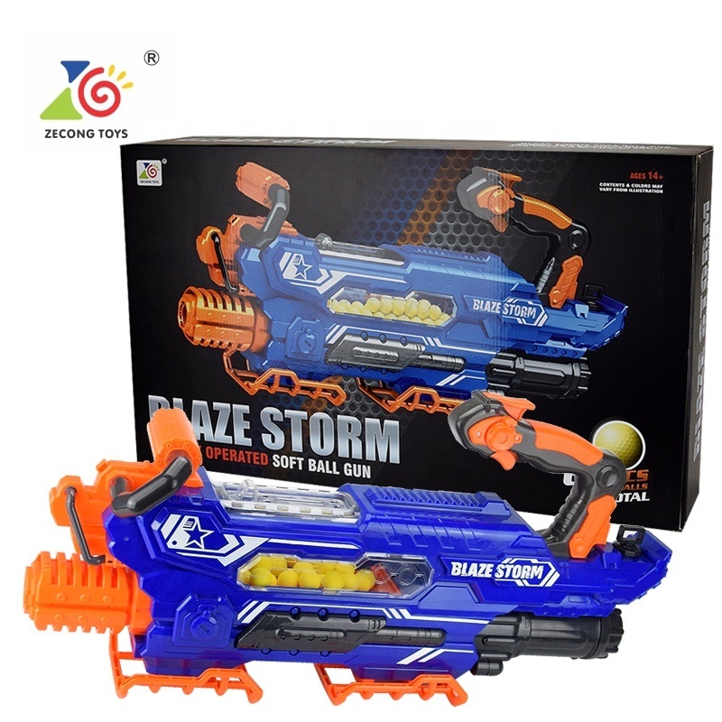 Blaze storm fully motorized blaster toy guns for boys guns for adult foam round ball gun juguetes