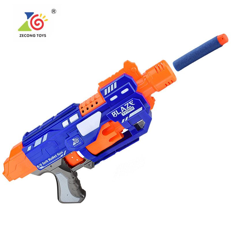 Ze cong super kids toy semi automatic soft bullet gun blaze storm