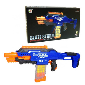 Blaze storm soft bullet gun toy ball shooting bo gun