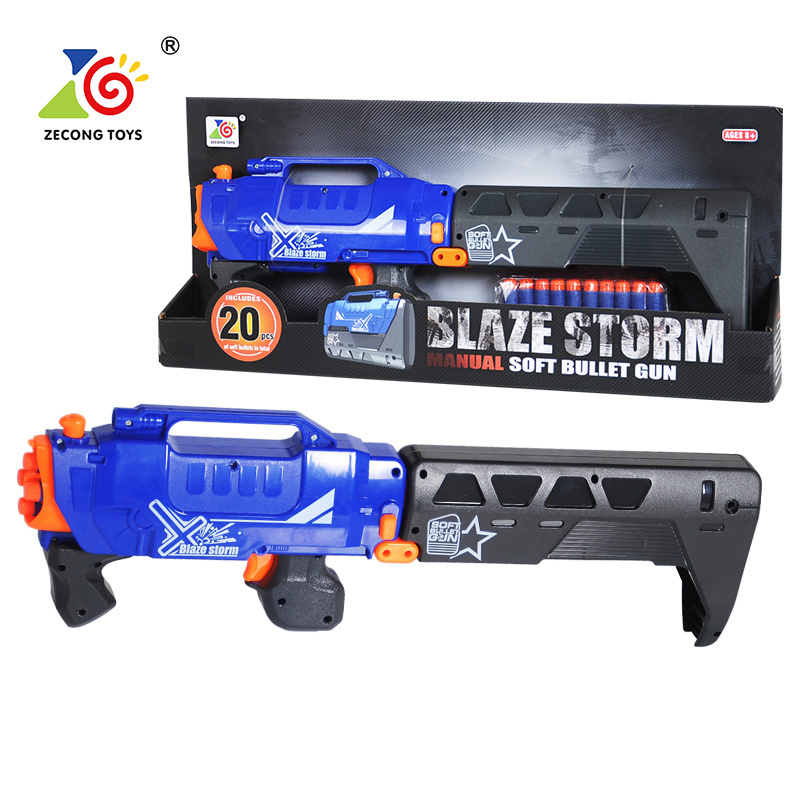 BLAZE STORM new arrival super fold soft bullet gun with EPE EVA foam bullet toys