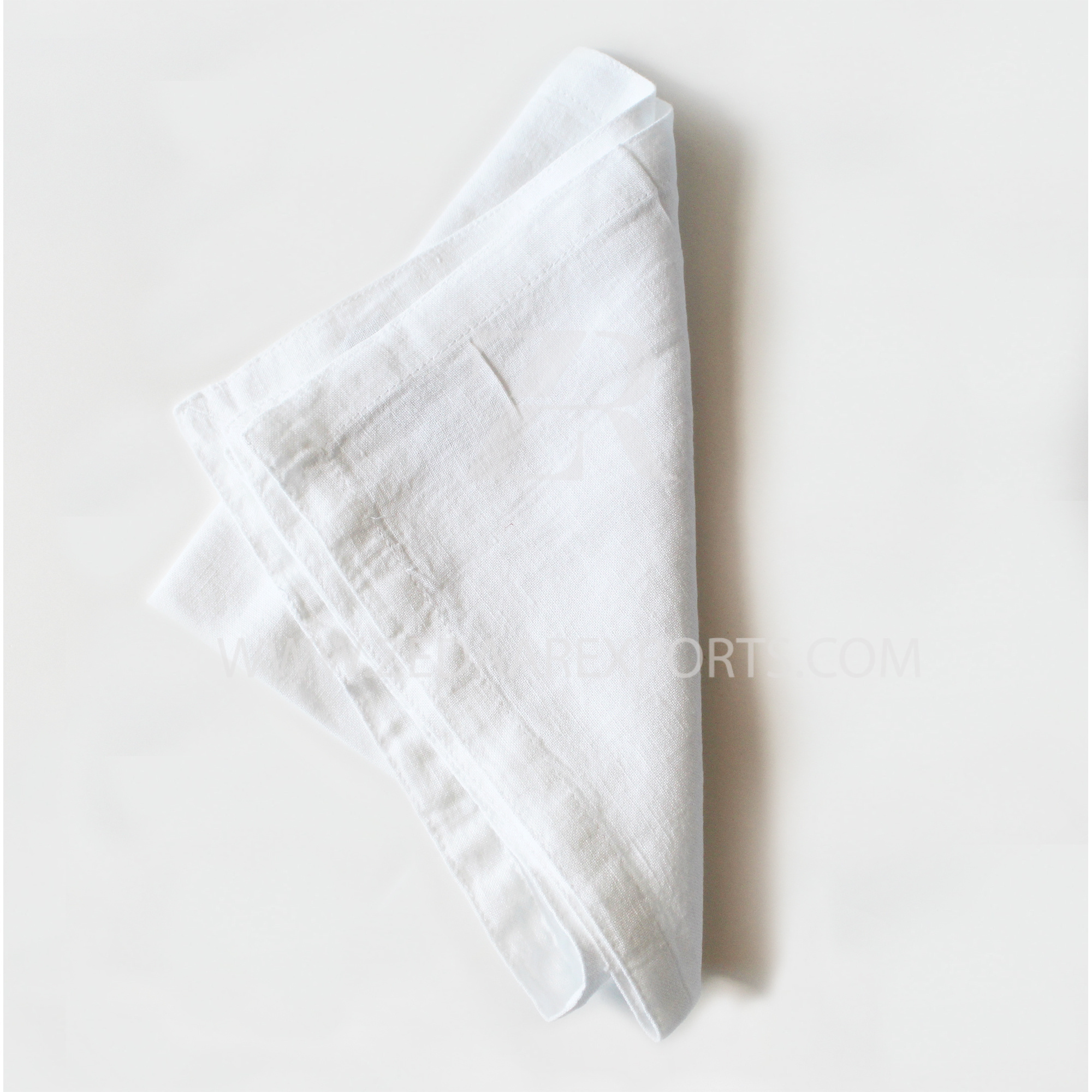 Cloth Linen Cotton Napkins in Bulk Plain Dyed Custom White Linen Customized Technics Logo Style Pattern Made By Zed Aar Exports