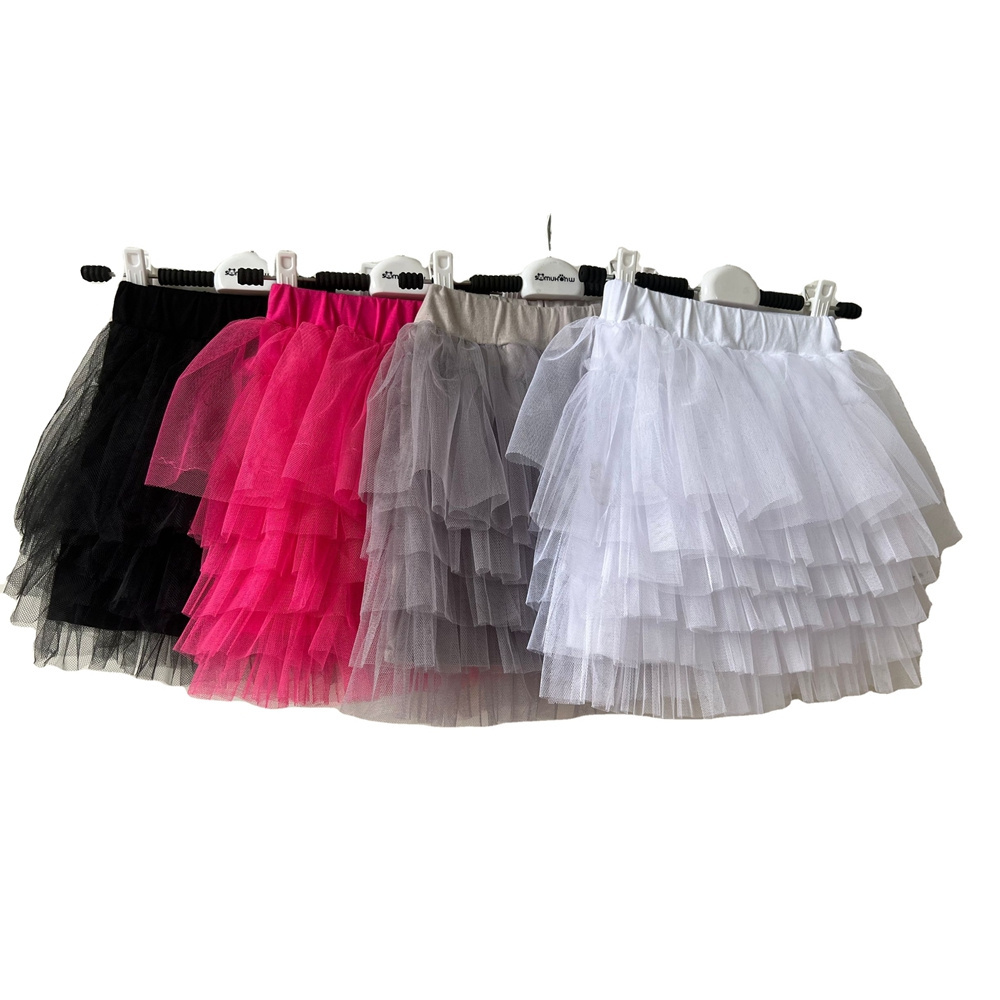 Classic high quality baby girls layered ballet tutu skirt birthday princess party lace dress for kids