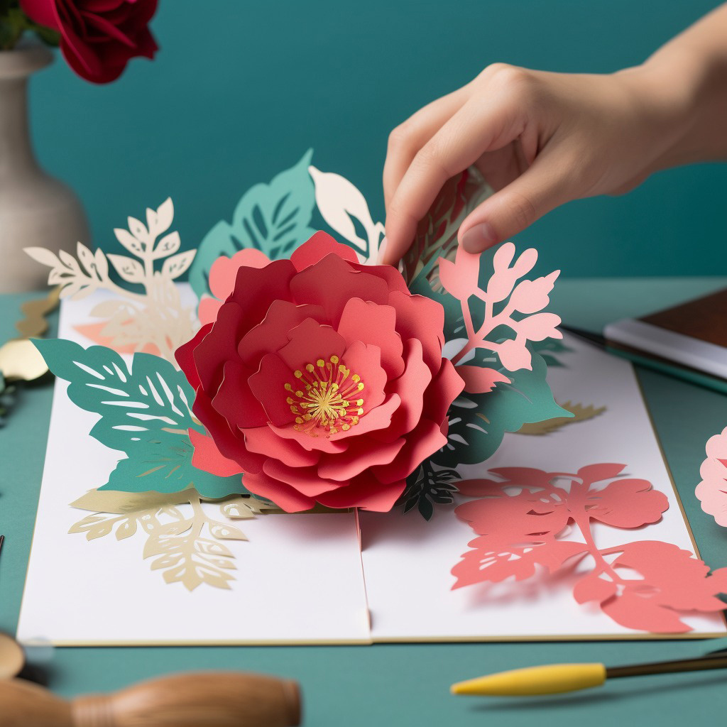 Paper Pop Up Cards 12 inch Life Sized Forever Flower Bouquet 3D Popup Greeting Cards with Note Card